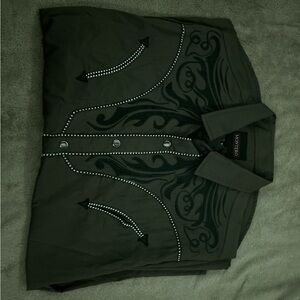 Roper Black Western Shirt with Embroidery